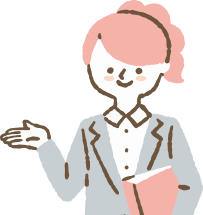 案内している女性のイラスト